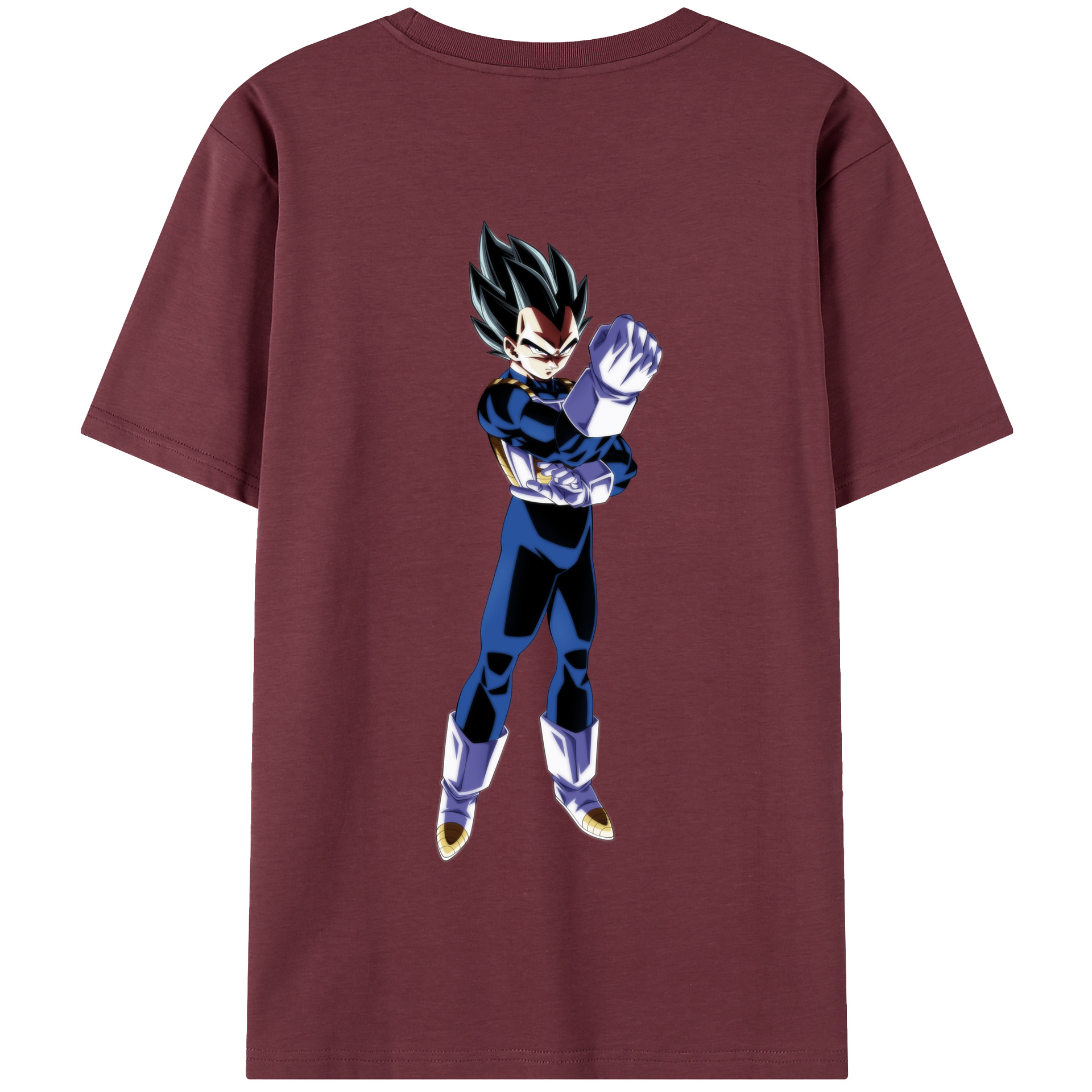 （画像用） ドラゴンボール ベジータ四世（Bejīta Yonsei）DRAGON BALL Vegeta IV 綿100％半袖Tシャツ（背面プリント）